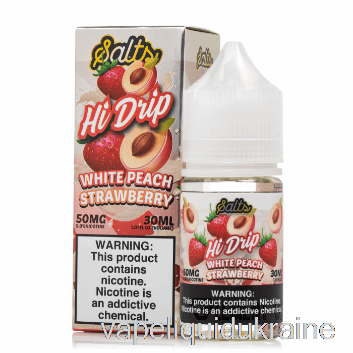 Vape Ukraine White Peach Strawberry - Hi-Drip Salts - 30mL 20mg